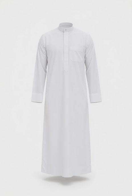Qamis noir homme manches longues